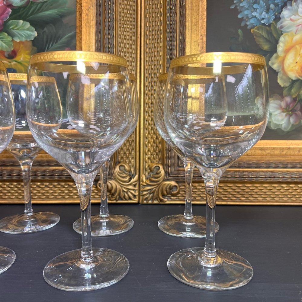 Lenox Gold Rim Wine Glass Set - Picture 2 of 10